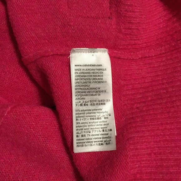 NWT Calvin Klein Cozy Hot Pink Sweater - Picture 8 of 8